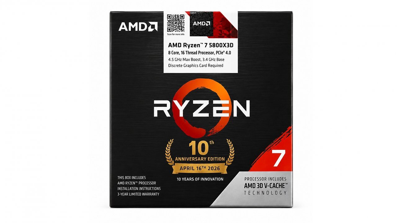 AMD feiert den 10. Geburtstag der AM4-Plattform mit dem Ryzen 7 5800X3D in der Jubiläums-Edition