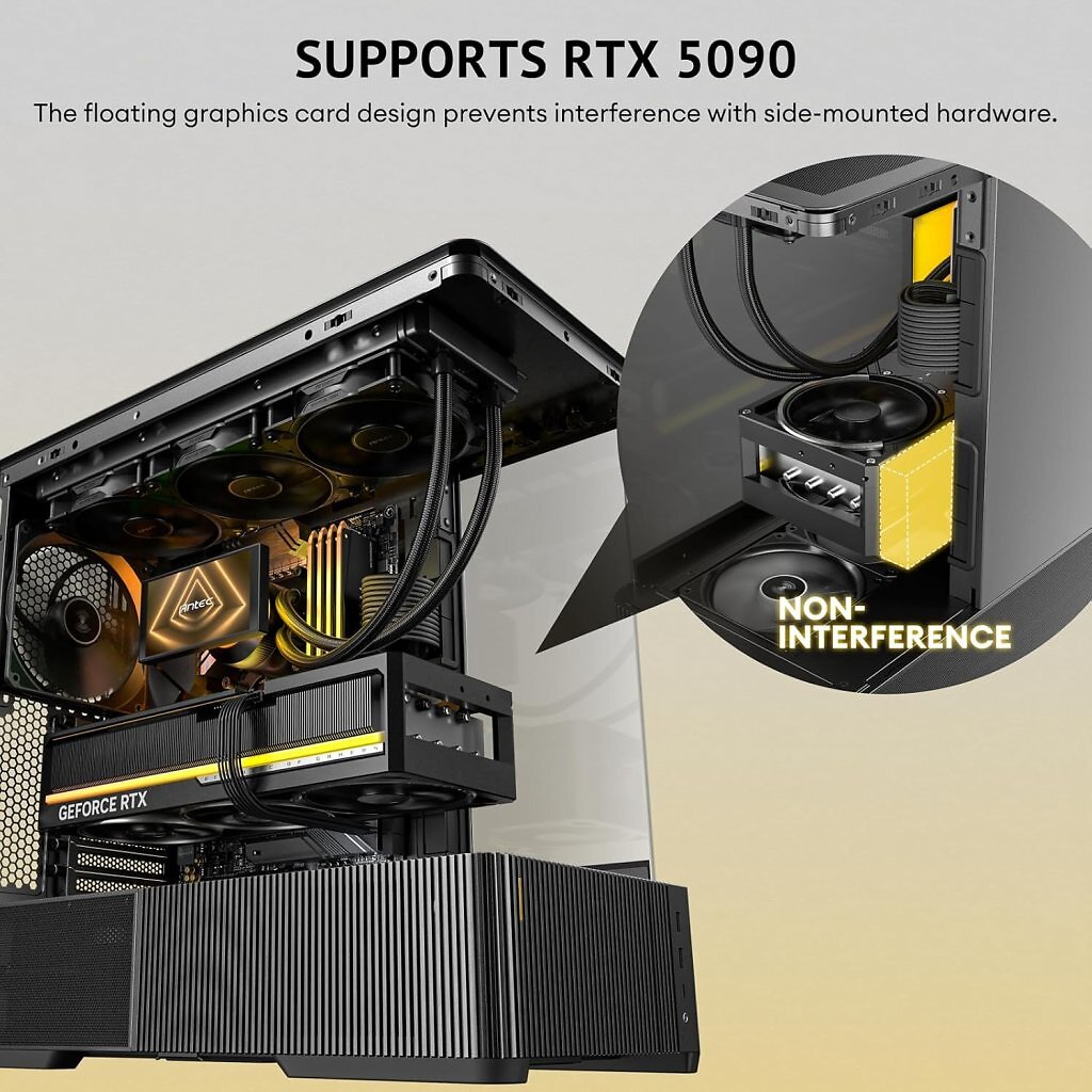 [13/05/2026] Antec bewirbt das C6 Curve Air mit Unterstützung für eine RTX 5090.