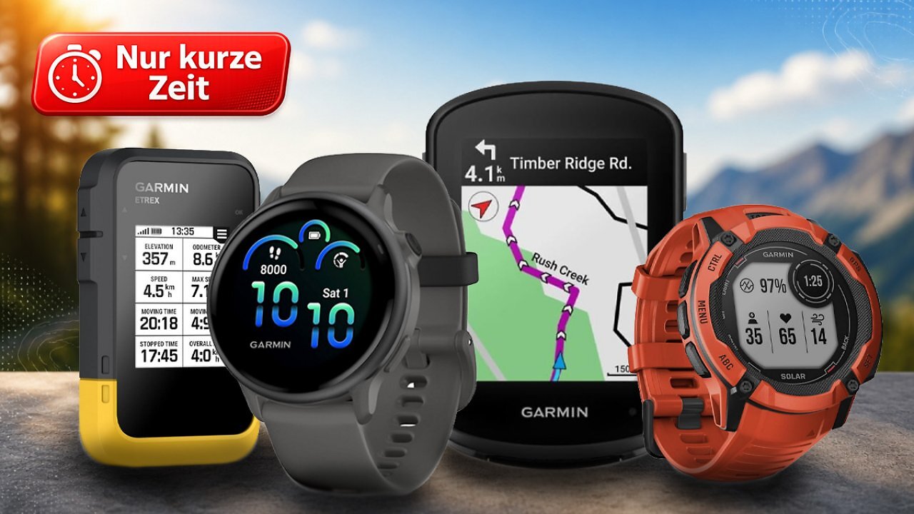 [03/05/2026] Garmin bei Amazon so günstig wie selten: Smartwatches, Fahrradcomputer und Navi stark reduziert