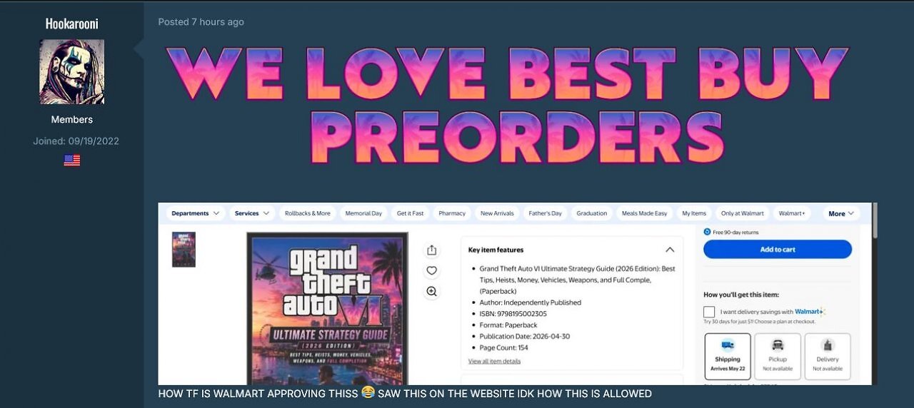[18/05/2026] GTA 6: Community analysiert Walmart-Daten und diskutiert über Vorbestellungen [Gerücht] (2)