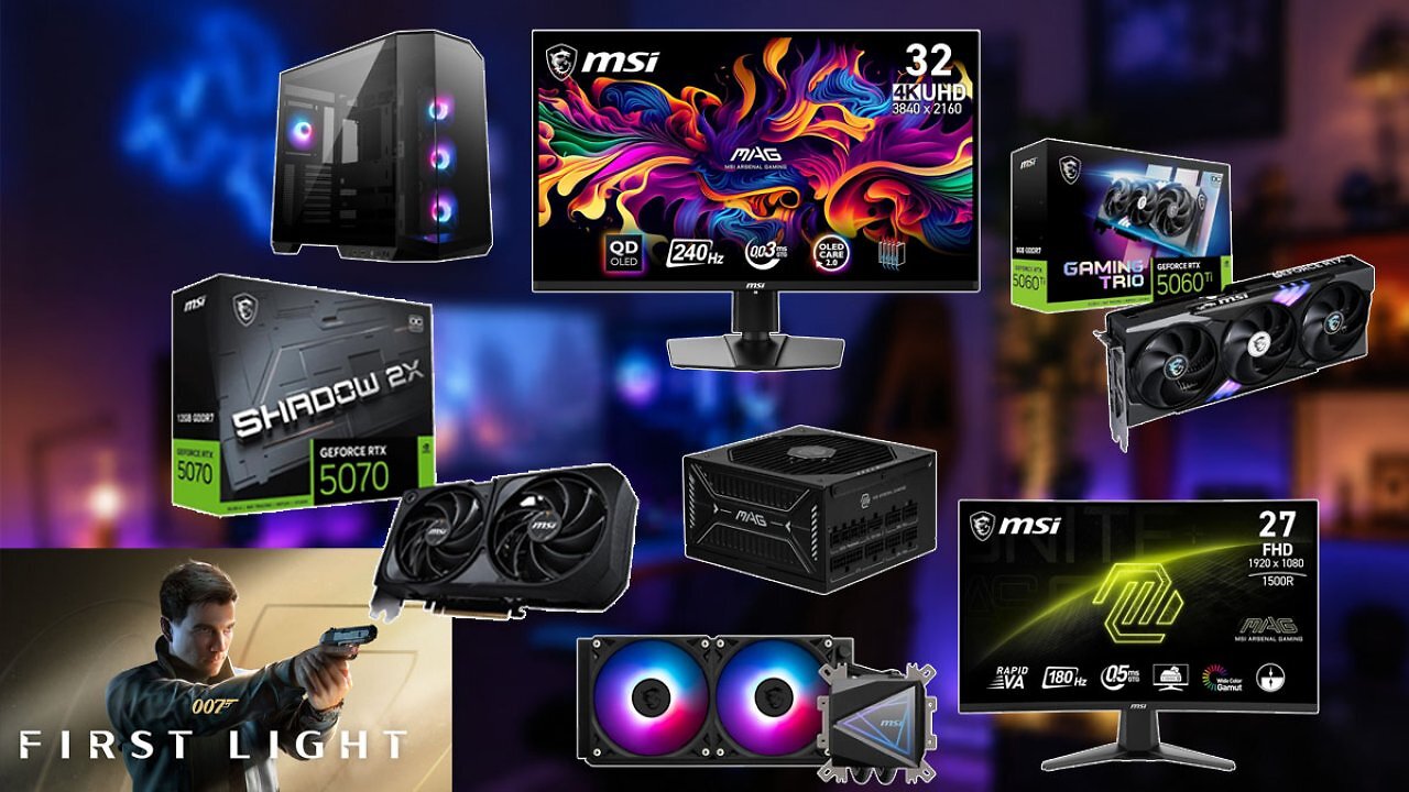 [26/05/2026] MSI-Bestpreise bei Amazon: RTX 5070 nur 569€, 007 First Light gratis dazu - Gaming-Monitore ab 99€