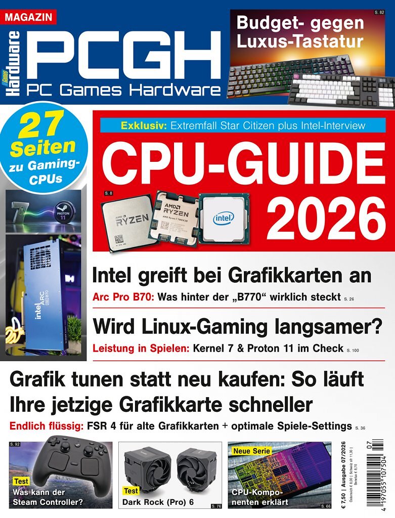 [25/05/2026] Magazin-Cover der PCGH-Ausgabe 07/2026. Als Einzelausgabe oder als Abo. Ein Abo unterstützt uns langfristig und ermöglicht uns die Arbeit an weiteren Artikeln!