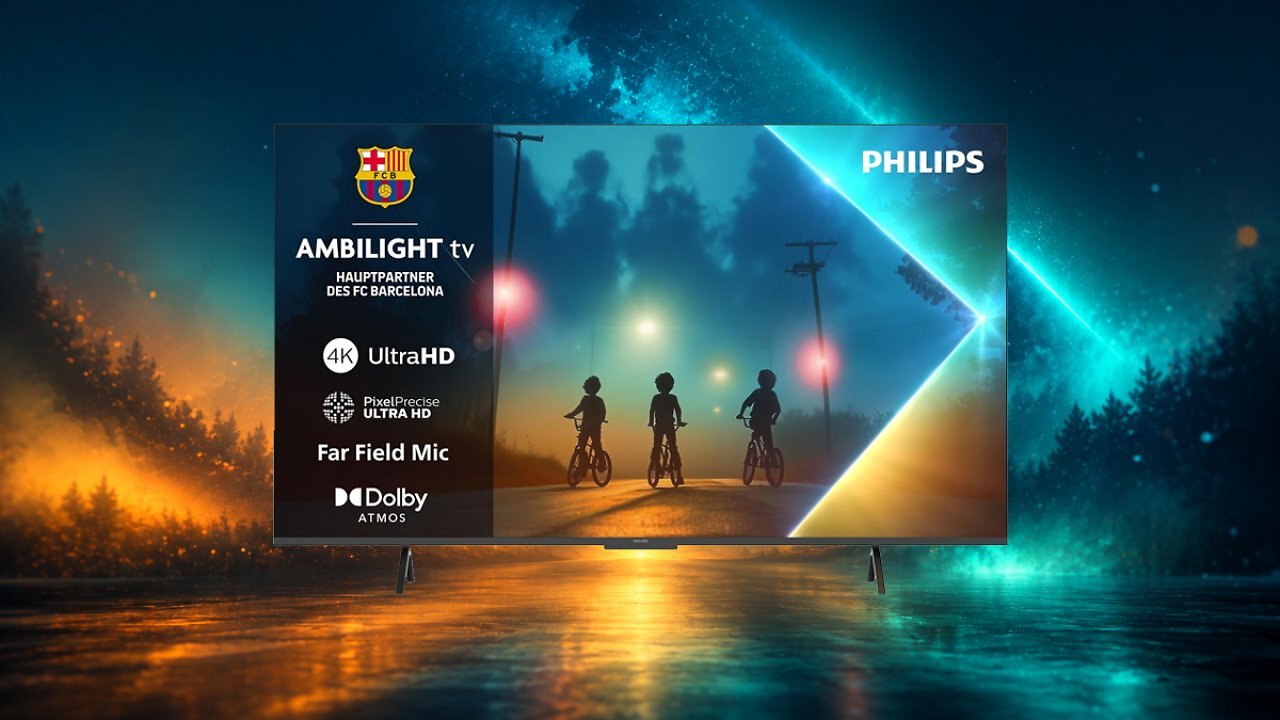[07/05/2026] Philips Ambilight 43PUS8200 4K LED Smart TV - 43 Zoll Display mit Pixel Precise Ultra HD, Titan OS, Dolby Vision und Dolby Atmos Sound Amazon Angebot