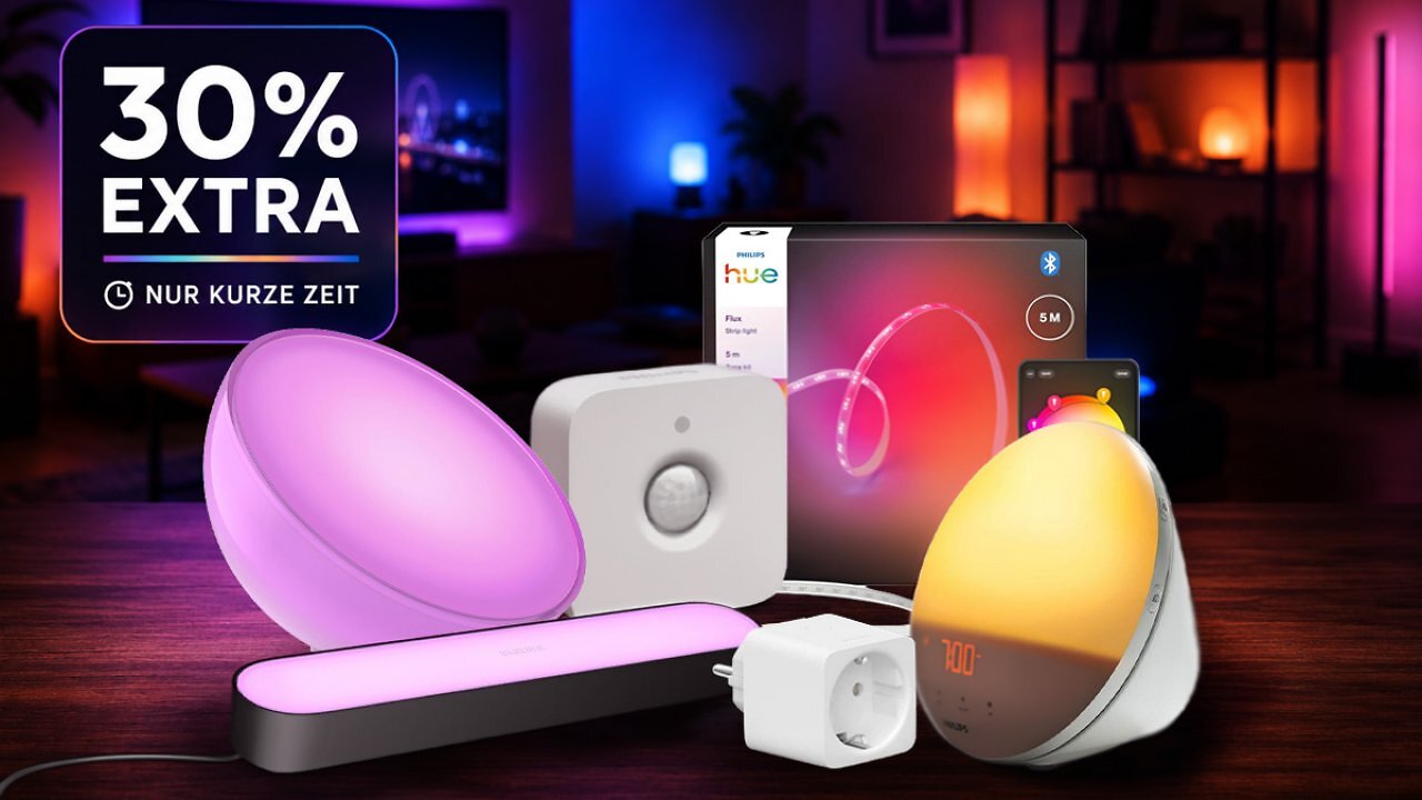 [11/05/2026] Nur noch Stunden: Philips Hue mit Doppel-Rabatt - Bridge, Lightstrip, smarte Stecker & mehr