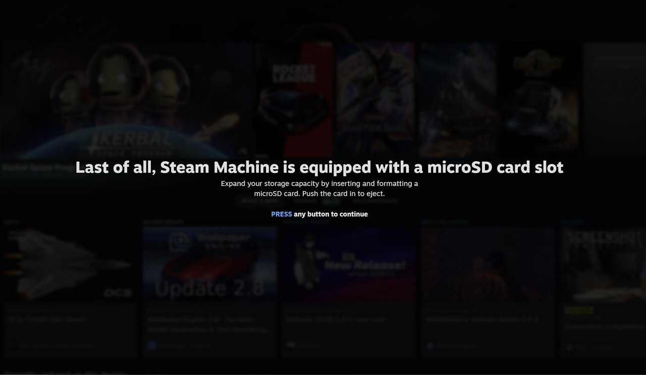 Die Welcome Tour für die neue Steam Machine