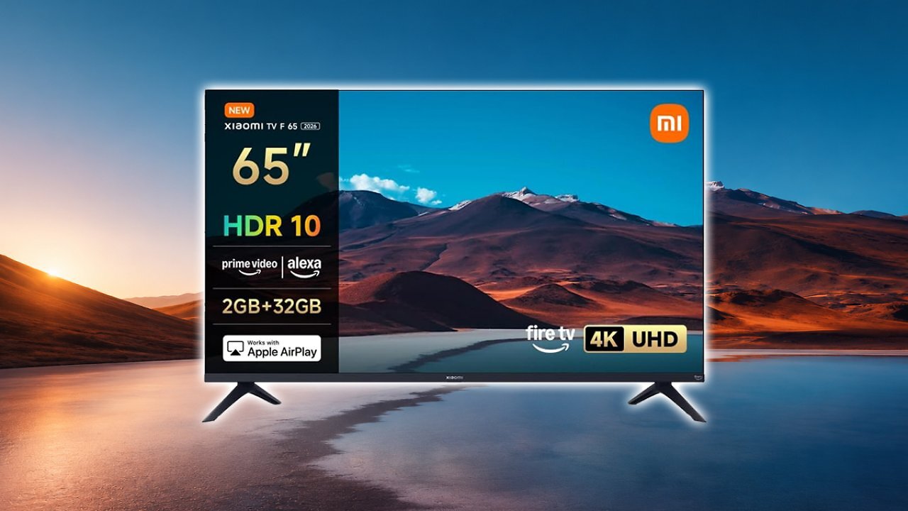 [06/05/2026] Xiaomi TV F 65, 65 Zoll (165 cm), 4K UHD, Smart TV, Fire OS8, Triple Tuner DVB-C/S/S2/T/T2,HDR10, MEMC, 60Hz mit 120Hz Game Boost Mode,Sprachsteuerung mit Alexa,2GB+32GB, Kompatibel mit Apple AirPlay Amazon Angebot