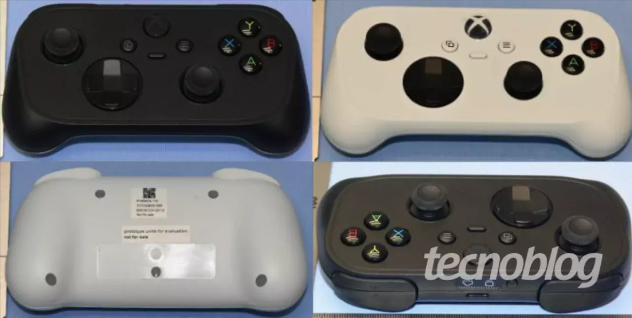 [15/05/2026] Die Aufnahmen von Tecnoblock zeigen das kompaktere Gehäuse und die zwei Farbvarianten des mutmaßlichen Xbox-