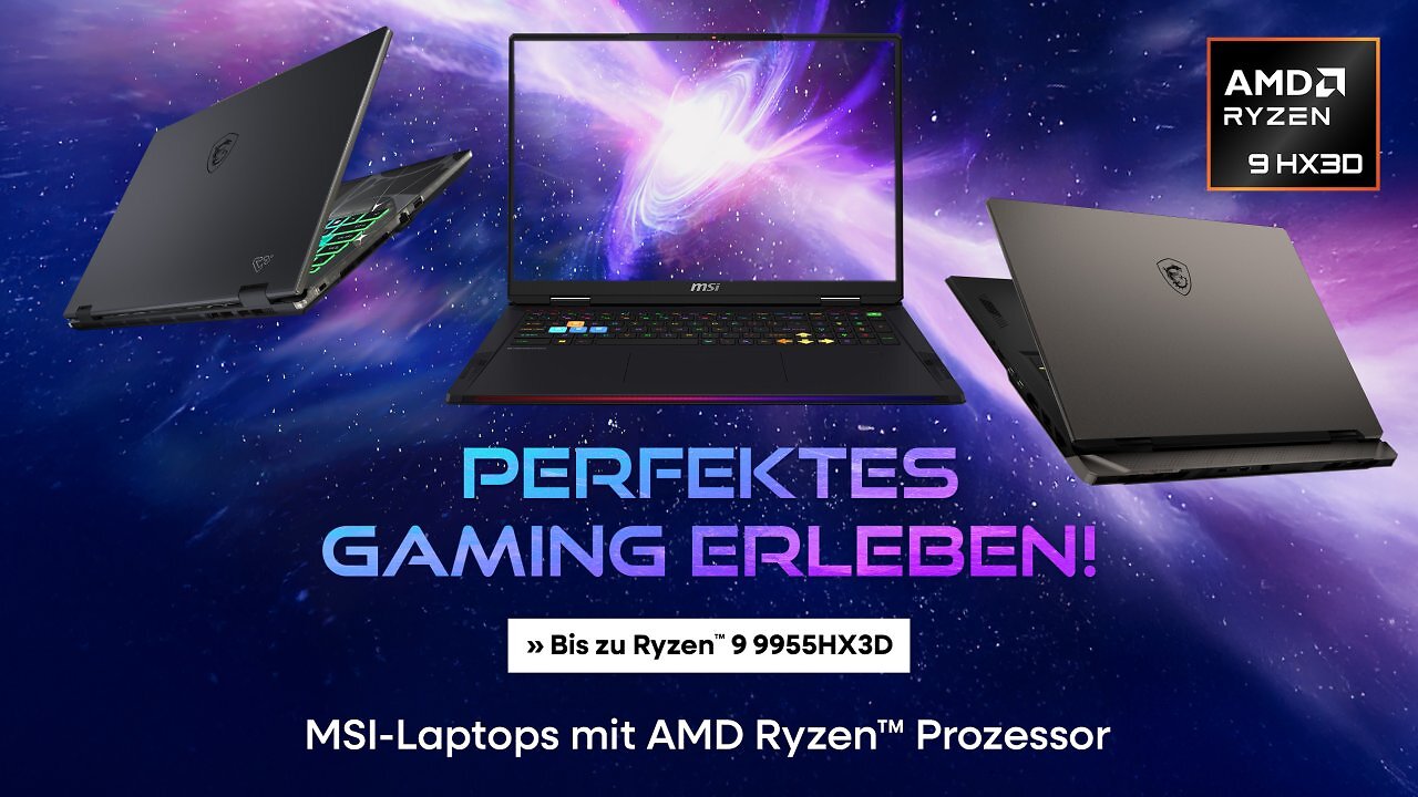 [24/06/2026] Prime Day Deals von MSI: Jetzt massiv auf Laptops mit AMD-Prozessoren sparen!