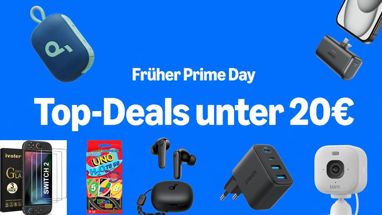 [19/06/2026] Früher Prime Day 2026: Diese Schnäppchen unter 20 Euro hat Amazon schon freigeschaltet