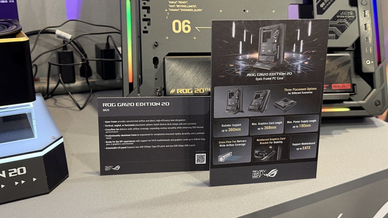 [01/06/2026] ROG GR20 Edition 20: Asus zeigt offenes Aluminium-Gehäuse zum 20. ROG-Jubiläum (2)