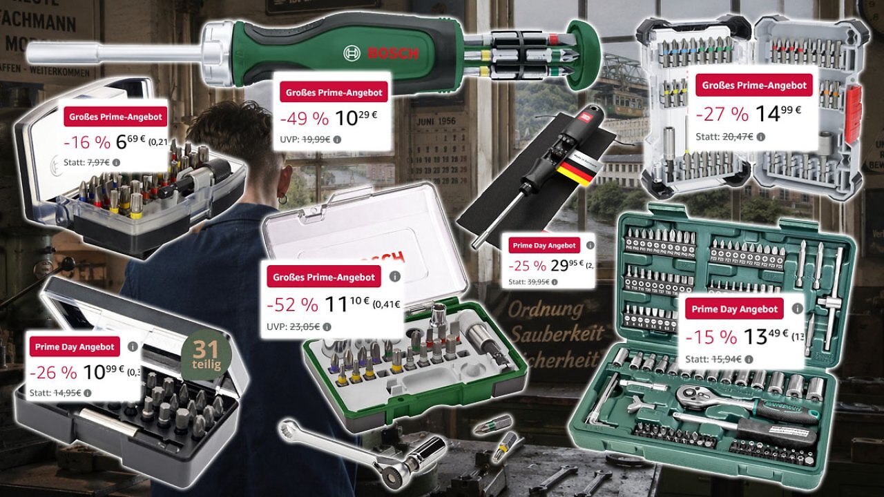 [25/06/2026] Bits mit Ratsche limitiert ab 11 €: Amazon reduziert Bosch, Inbus, Wiha und Mannesmann (1)