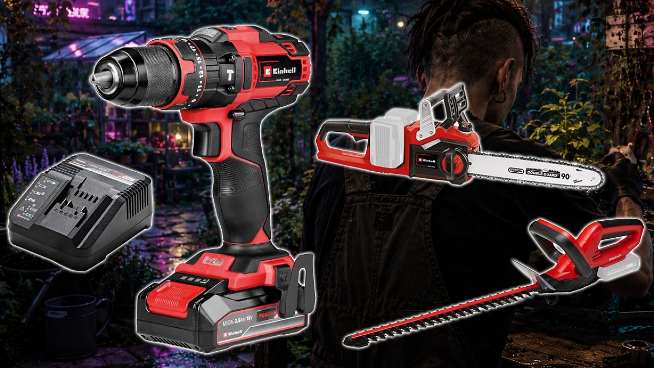 [14/06/2026] Auf 47 € senkt Amazon Einhell-Set aus Schlagbohrschrauber und 18V-Akku: Kettensäge & Heckenschere unter Vergleichspreis (1)
