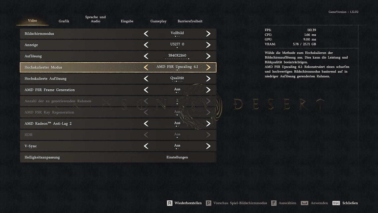 FSR 4.1 Radeon RX 7000 – Crimson Desert
