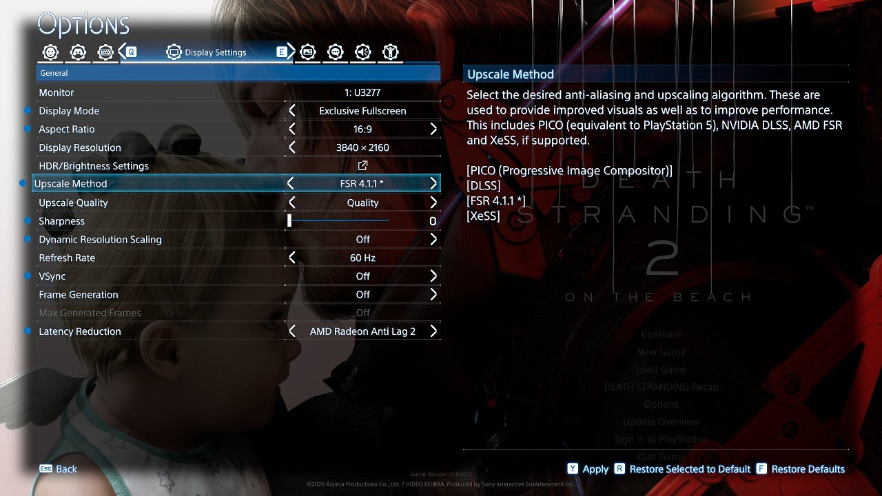 FSR 4.1 Radeon RX 7000 – Death Stranding 2