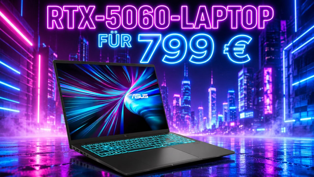 [25/06/2026] Unglaublich gutes Prime-Day-Angebot: Asus-Laptop mit RTX 5060 geht für 799 Euro weg