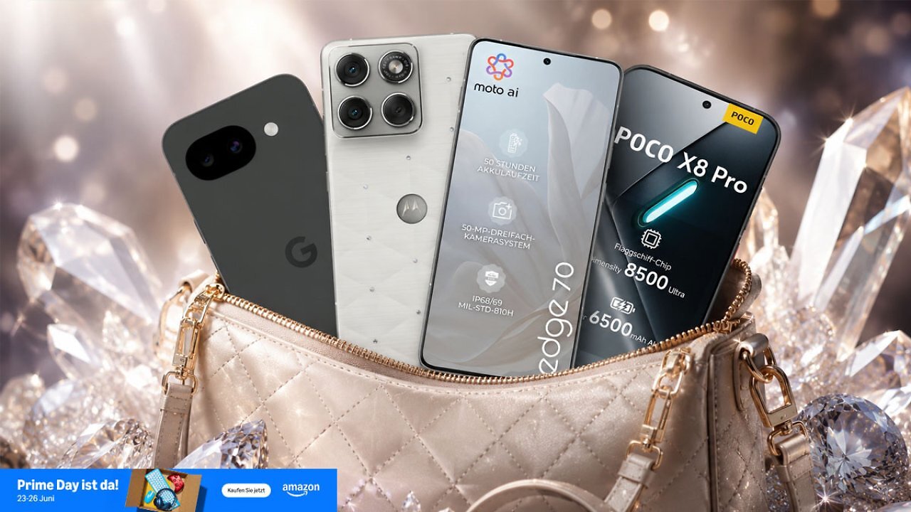 [25/06/2026] Mittelklasse-Android-Smartphones zu Bestpreisen am Prime Day 2026: Google Pixel 10a, Moto Edge 70 und Poco X8 Pro&nbsp;