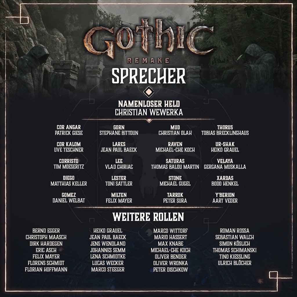 [05/06/2026] Gothic-Remake-Sprecher