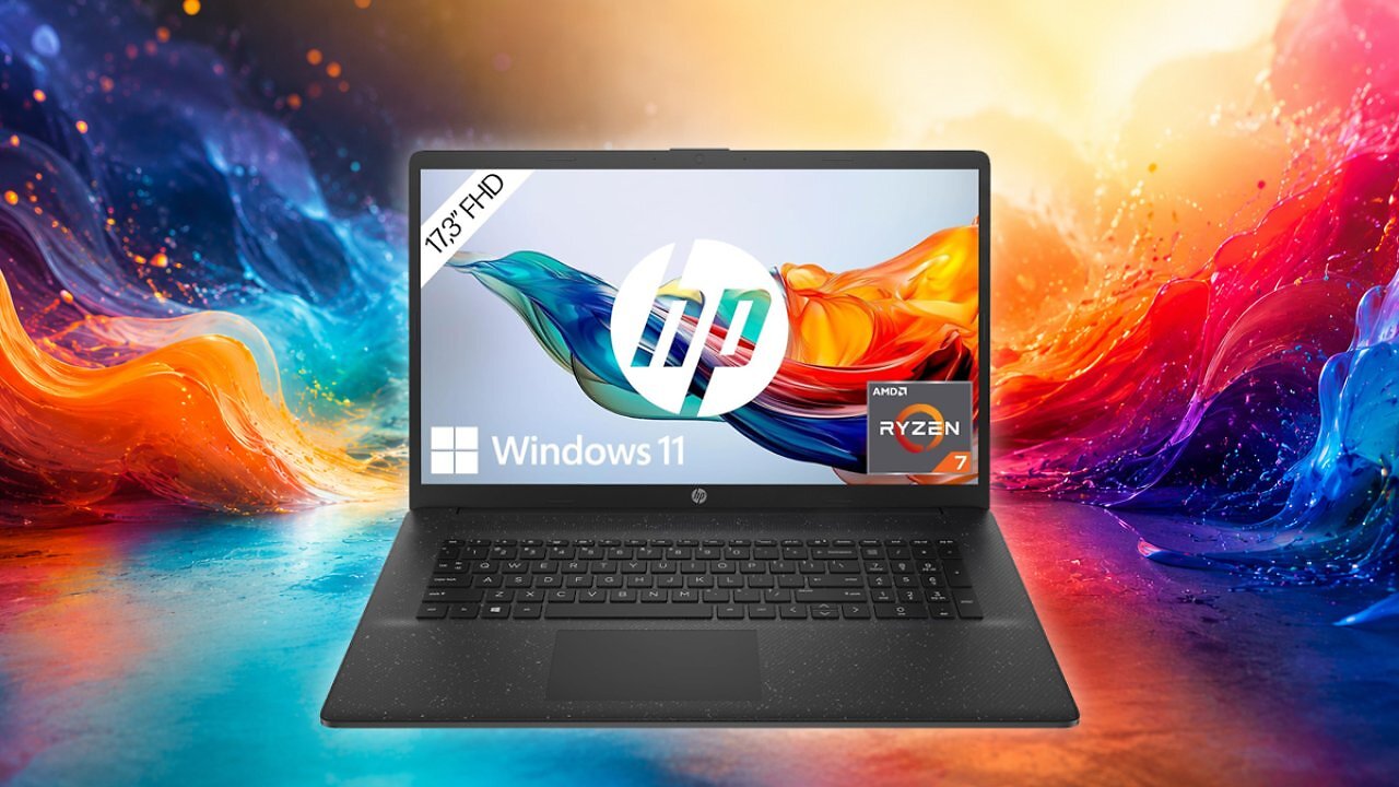 [10/06/2026] HP Laptop mit 17,3 Zoll FHD Display, AMD Ryzen 7 7730U, 16 GB DDR4 RAM, 512 GB SSD, AMD Radeon-Grafik, Windows 11, QWERTZ Tastatur, Schwarz Amazon Angebot
