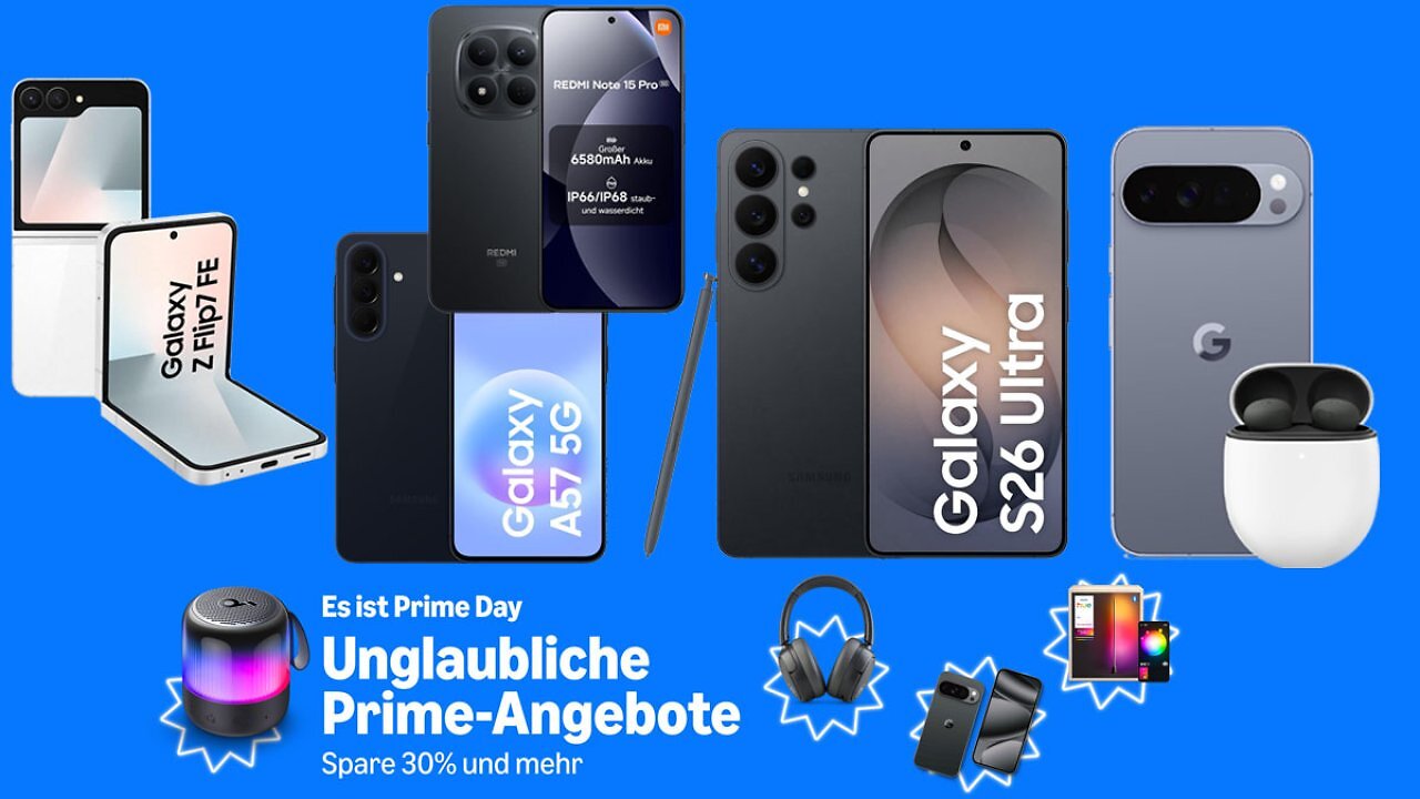 [23/06/2026] Die besten Handy-Deals beim Prime Day 2026: Smartphones von Samsung, Google & Xiaomi schon ab 103,90€