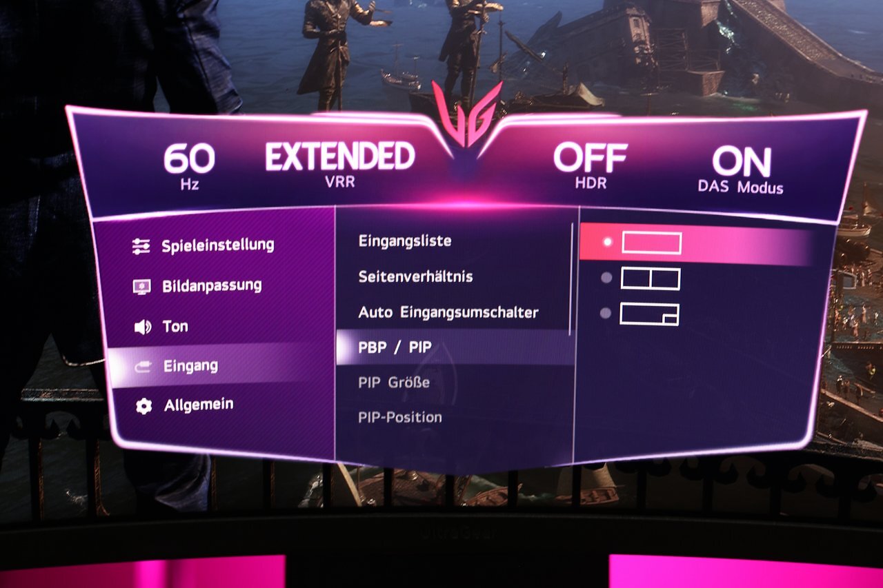 LG Ultragear G9 52G930B: OSD