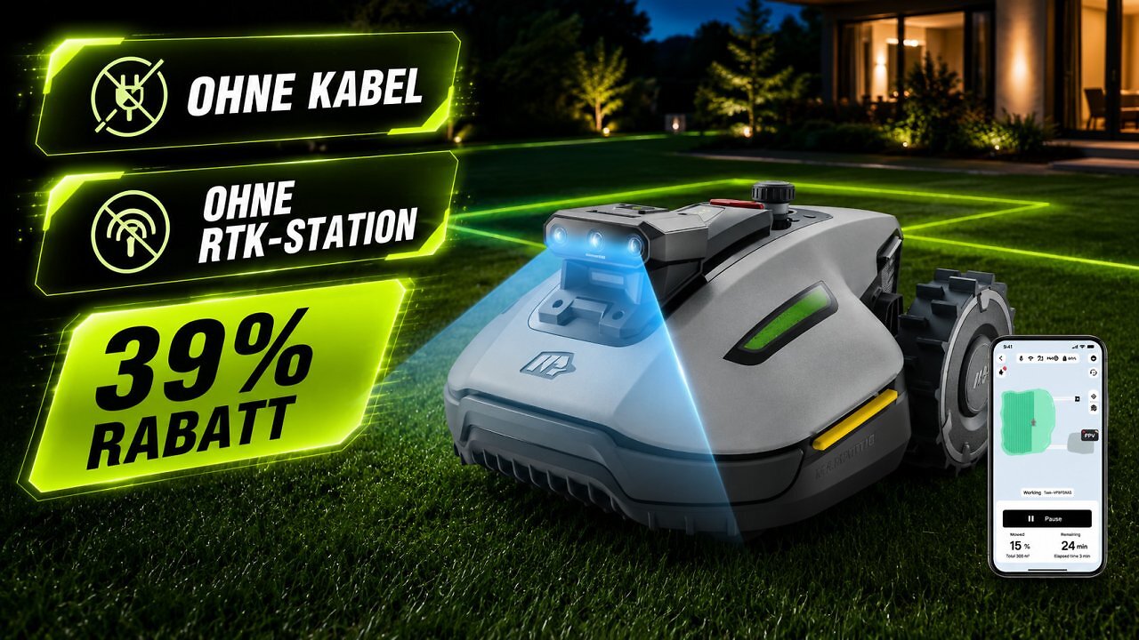 [25/06/2026] Kein Kabel, keine RTK-Station, Platz 1: Mammotion Yuka Mini 2 Mähroboter mit 39 % Rabatt am Prime Day