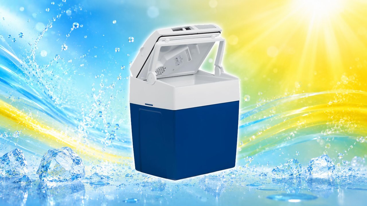 [26/06/2026] Mobicool ME27 elektrische Kühlbox, 12V und 230V, 26L, blau - Mini-Kühlschrank für Auto, Camping, Urlaub, Boot, Festivals - leicht, tragbar, mit praktischem Kabelfach und Eco/Max Modus Amazon Angebot
