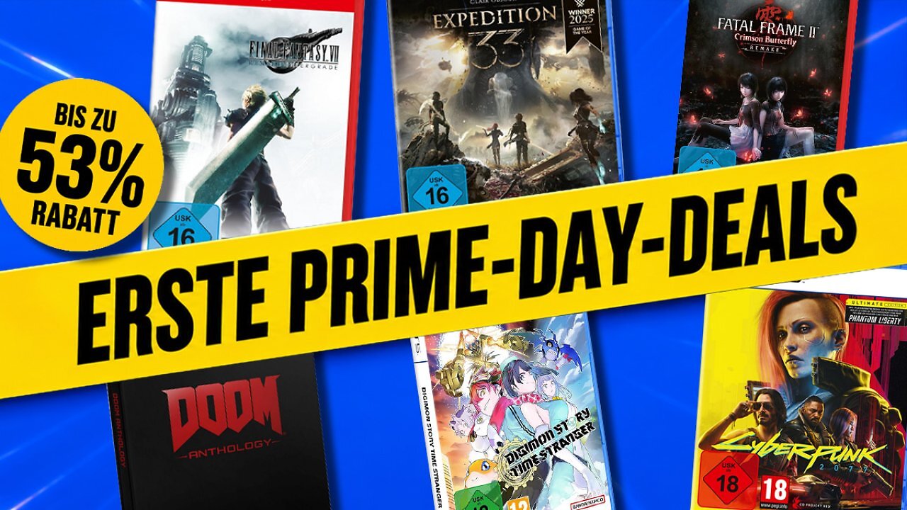 [17/06/2026] Prime-exklusiv: Gaming-Deals für Nintendo Switch 2, PS5, Xbox und PC schon vor dem Prime Day (Update)