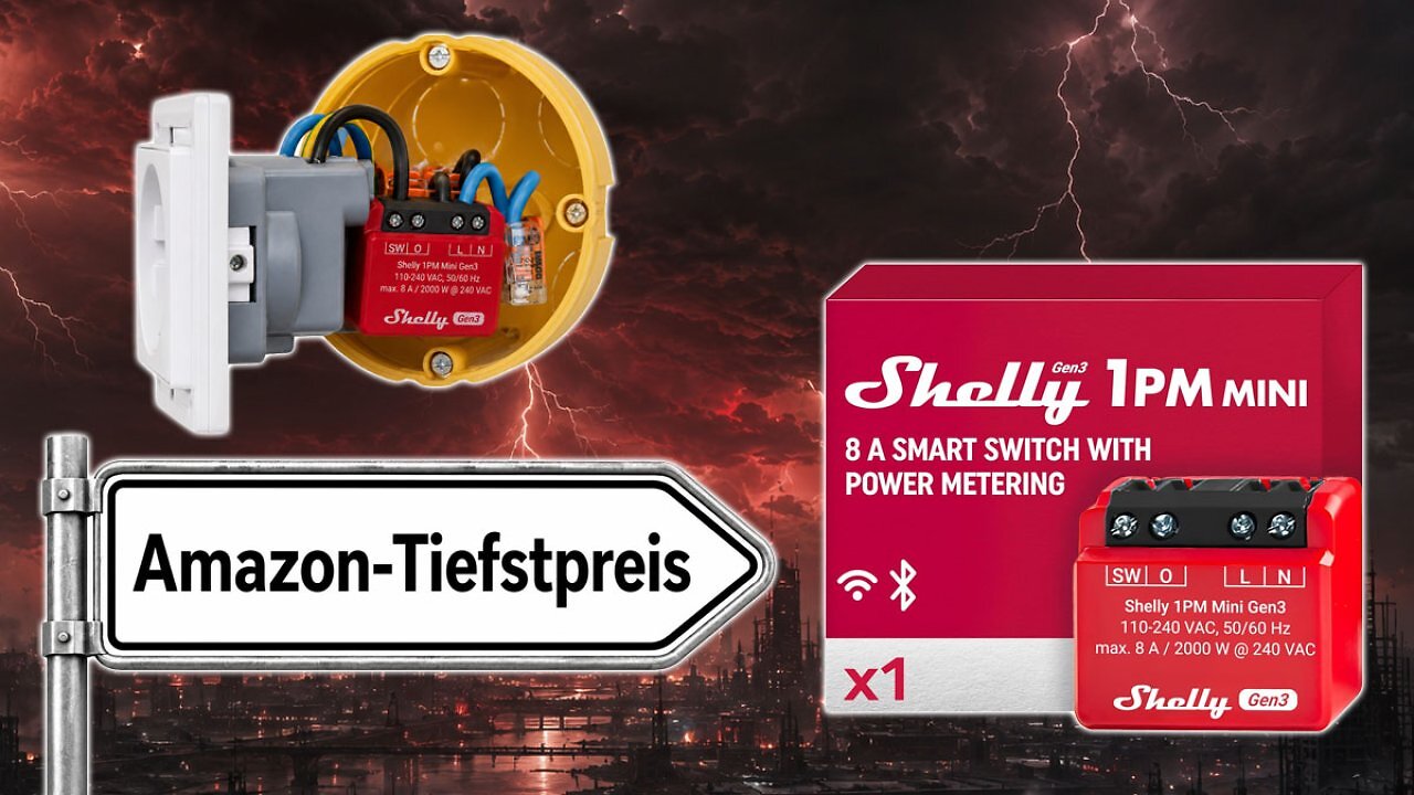 [17/06/2026] Nichts für Laien: Shelly Mini mit Alexa rutscht bei Amazon auf 9,95 € - schaltet, misst, für Schalterdosen und Baldachine (1)