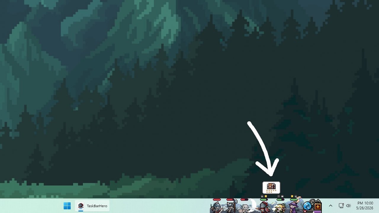 [03/06/2026] TBH: Task Bar Hero läuft als Idle-RPG selbstständig auf der Taskleiste von Windows 10 und 11.