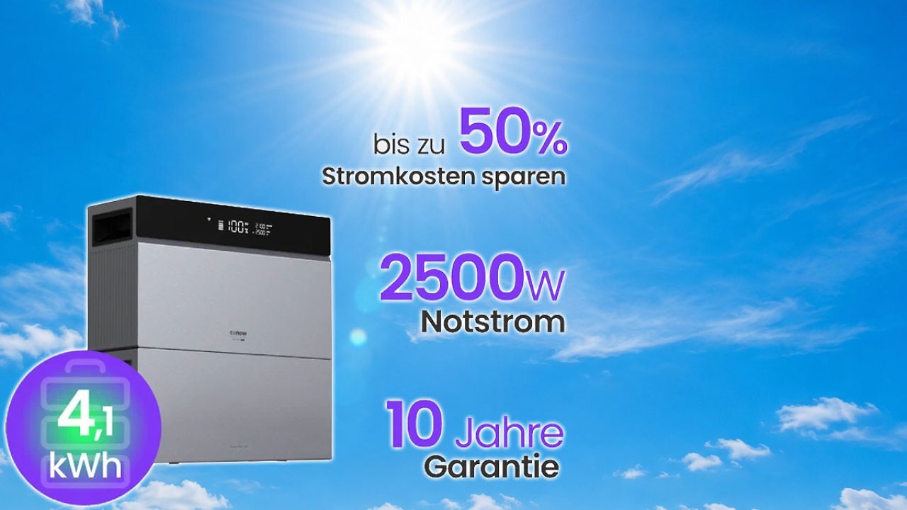 [26/06/2026] Gewappnet für die Hitzewelle: Vielseitiger Balkonkraftwerkspeicher mit 4 kWh stark reduziert (1)