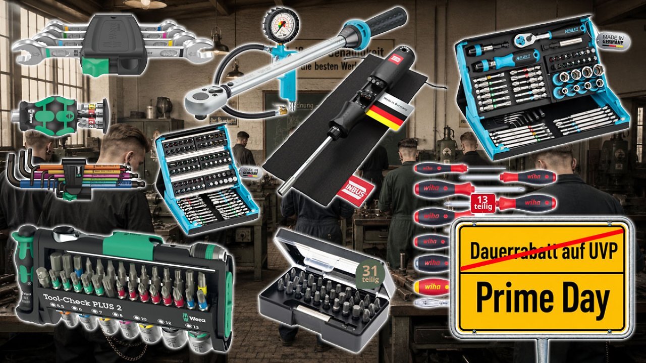 [23/06/2026] Prime Day bei Wera, Wiha, Inbus und Hazet: Amazon reduziert Tool-Check, Smartcase, Bits, Schraubendreher und vieles mehr (1)
