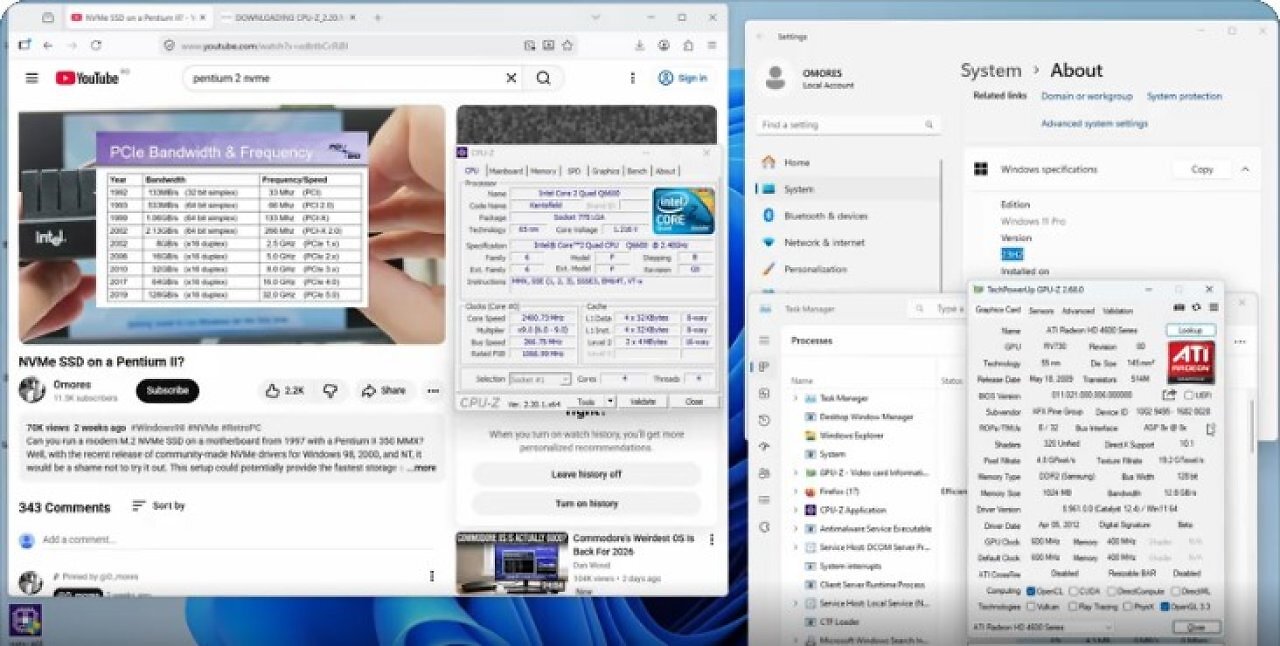 [28/06/2026] Windows 11: Technik-Enthusiast bringt Windows 11 auf 20 Jahre alter Hardware zum Laufen