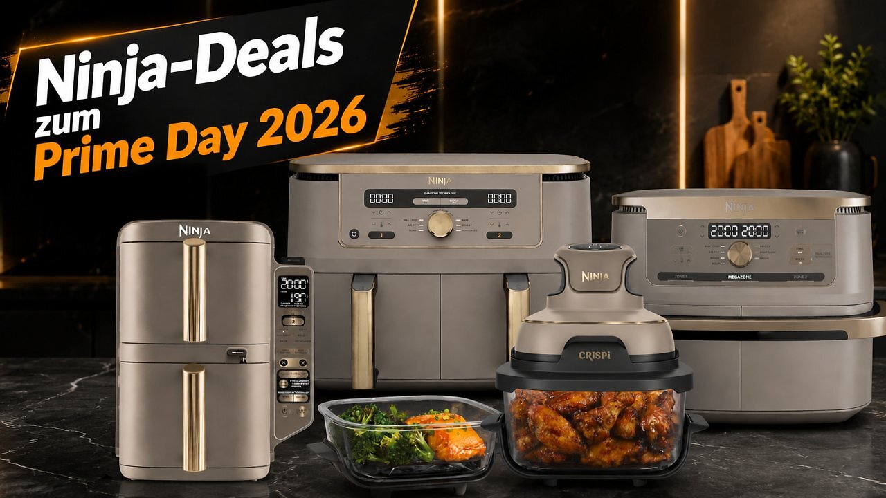 [16/06/2026] Ninja Airfryer zum Prime Day 2026: Dual Zone, FlexDrawer, Crispi, Double Stack bis zu 38 % günstiger kaufen