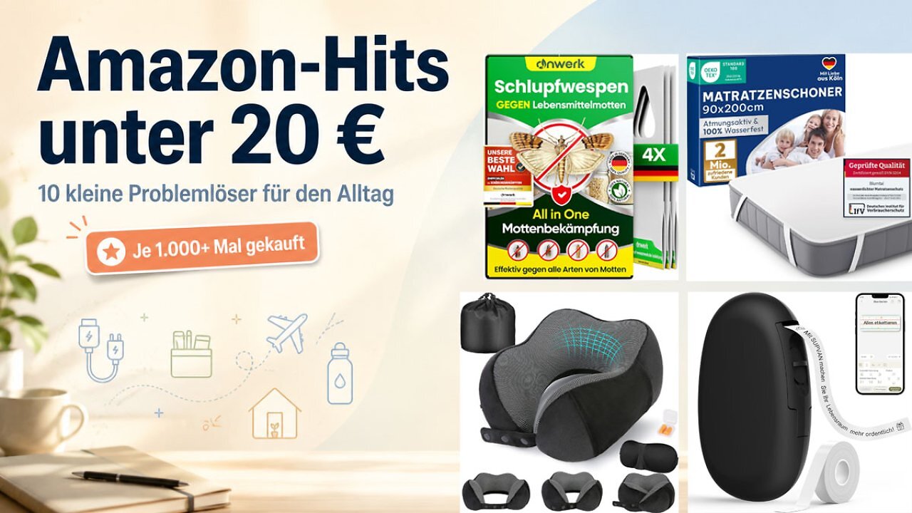 [23/07/2026] Amazon-Hits unter 20€, die den Alltag wirklich erleichtern - befristet billiger