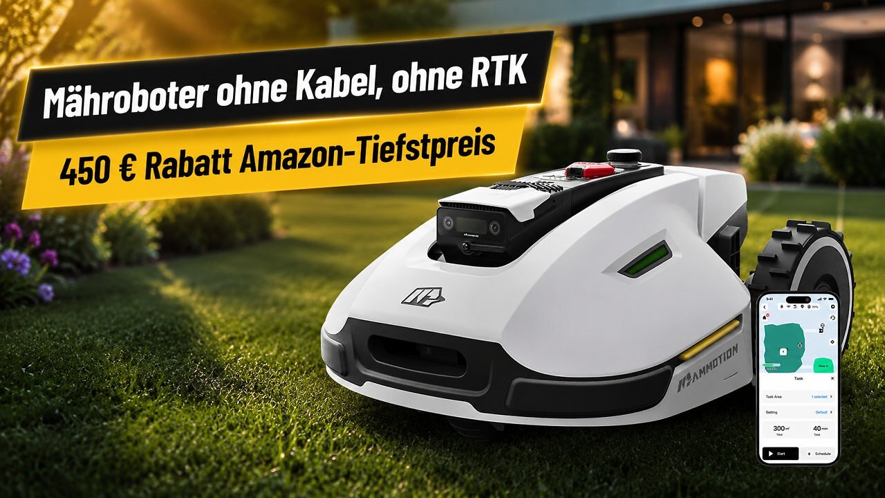 [20/07/2026] Amazon streicht 450 €: Mammotion-Mähroboter für große Gärten fällt auf Hammerpreis