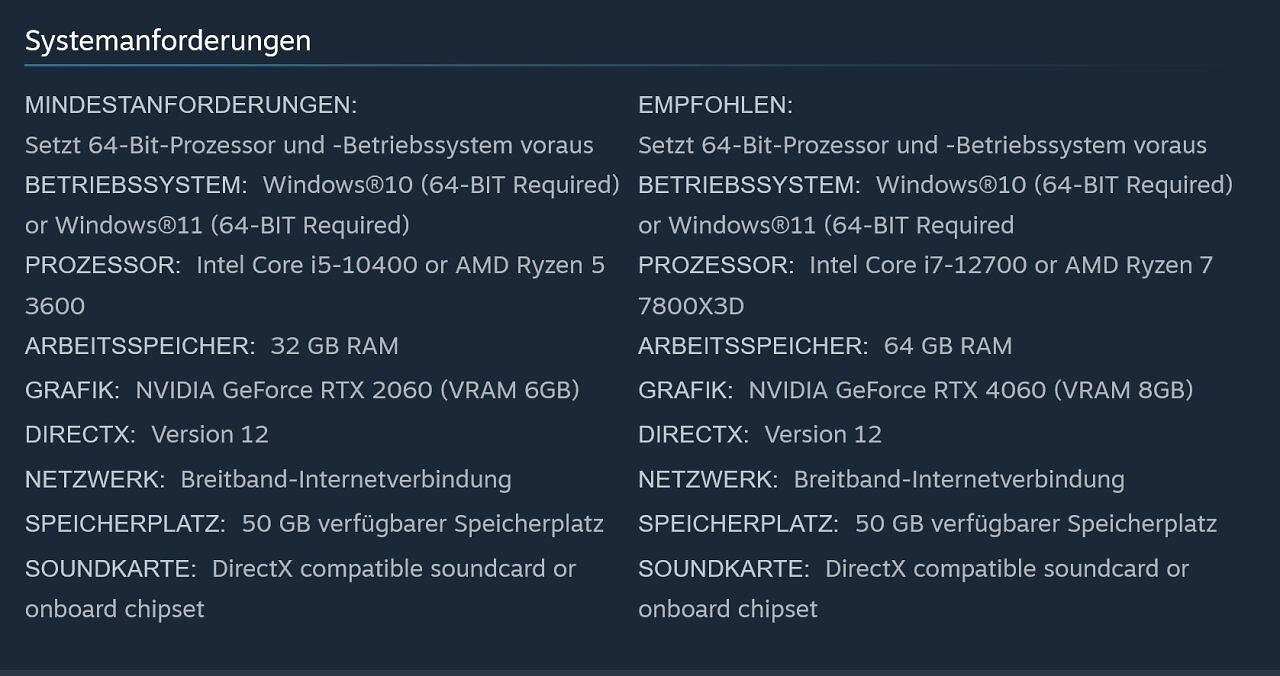 [02/07/2026] Systemanforderungen von Cinder City