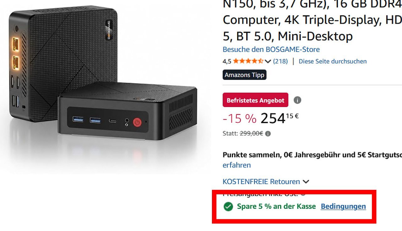 Doppelrabatt Kasse Tiefstpreis Abzug