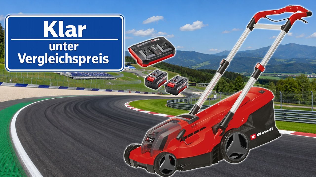 [07/07/2026] Einhell 49 € billiger als anderswo: Amazon und Obi senken Rasenmäher plus Akkus im Preisduell kräftig (1)