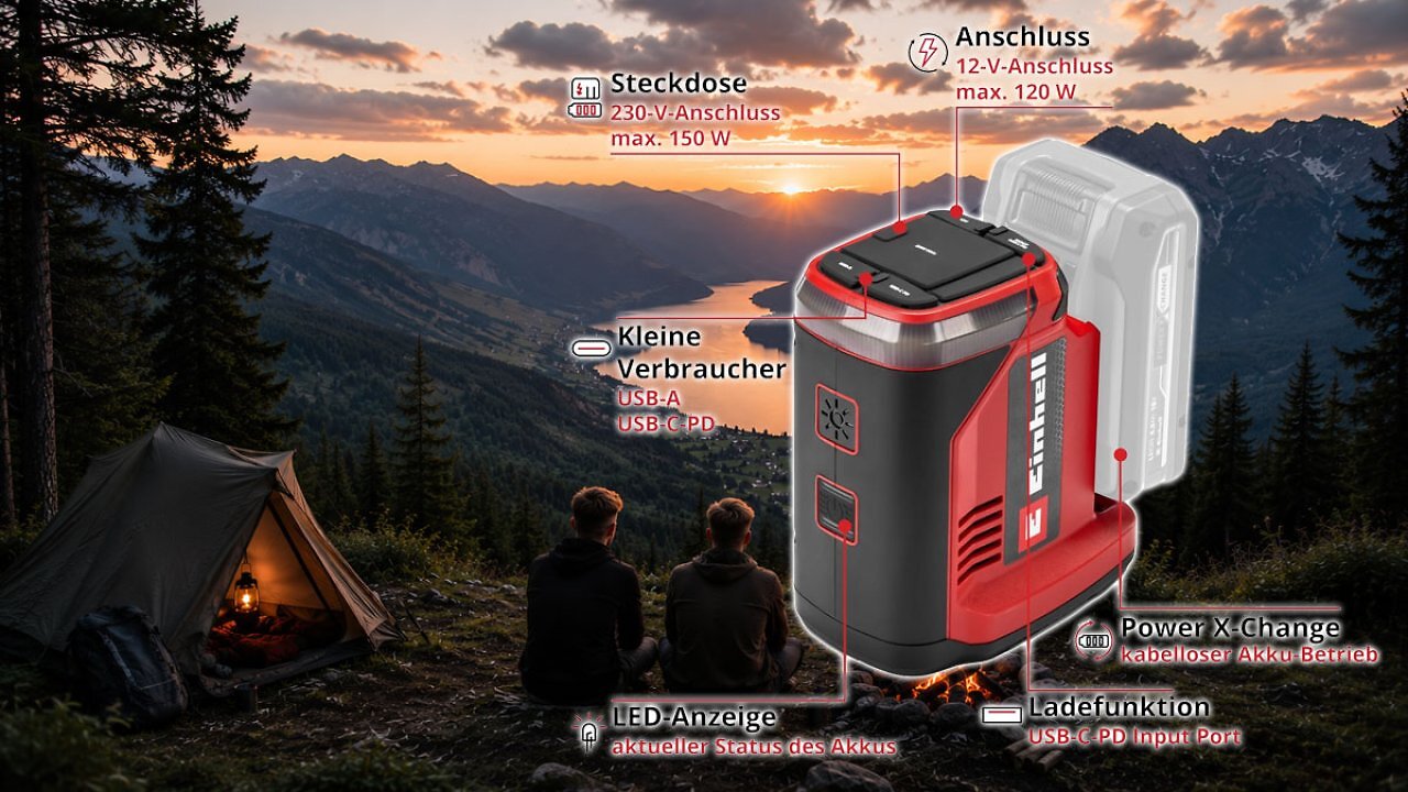 [14/07/2026] Mini-Powerstation für Einhells 18V-Akku: Amazon senkt sie kurz auf besten Vergleichspreis (1)