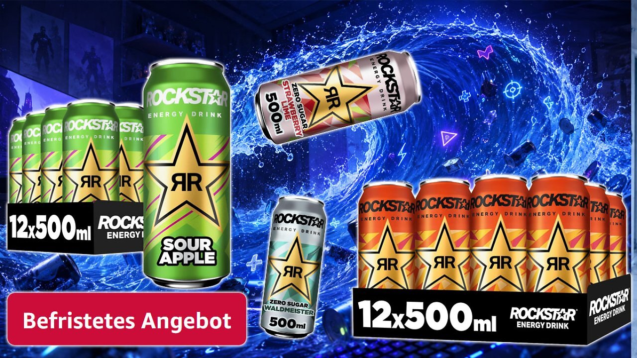 [13/07/2026] Energie! Amazon senkt Rockstar Energy limitiert auf Prime Day Preis - 83 Cent der halbe Liter (1)