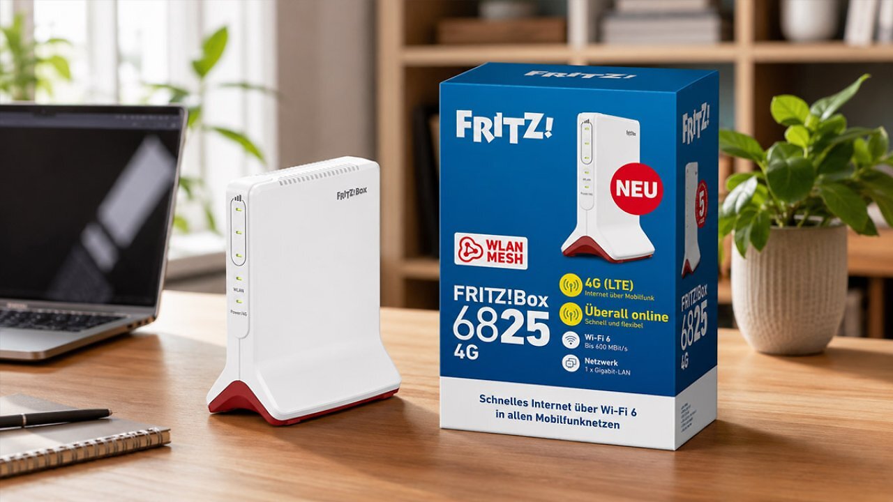 [19/07/2026] Keine 24 Stunden mehr: Fritz!Box 6825 4G günstiger als je zuvor - portabel dank USB-C