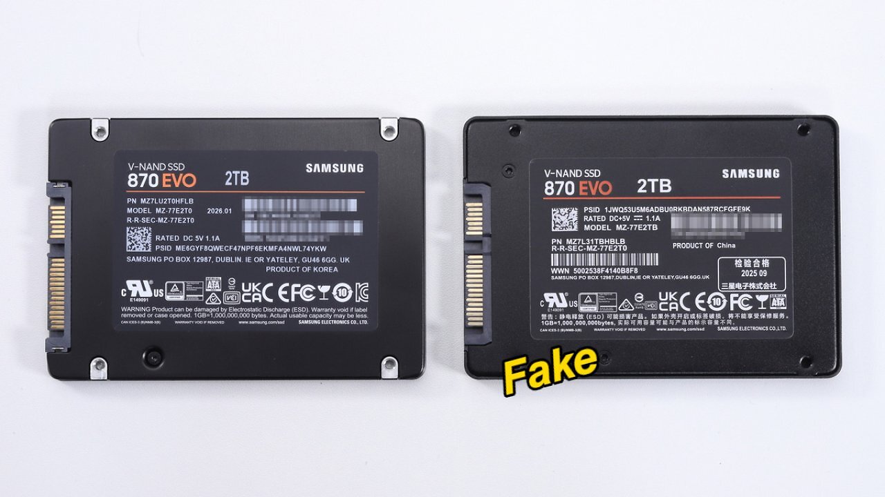 [15/07/2026] Gefälschte Samsung 870 EVO enttarnt: SSD stirbt schon nach rund 120 GB