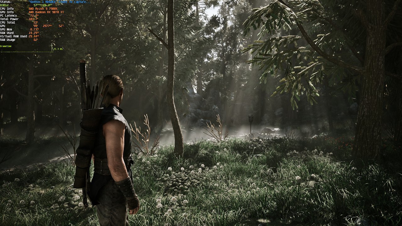 Gothic in 4K, mit Preset „Sehr hoch“ und FSR 4.1.1 Quality