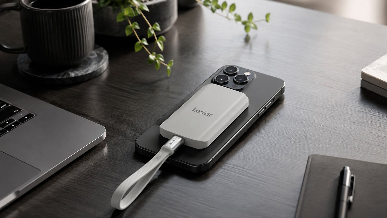 [08/07/2026] Nur für kurze Zeit im Amazon-Angebot: Lexar ES5 externe SSD mit Magsafe-Halterung