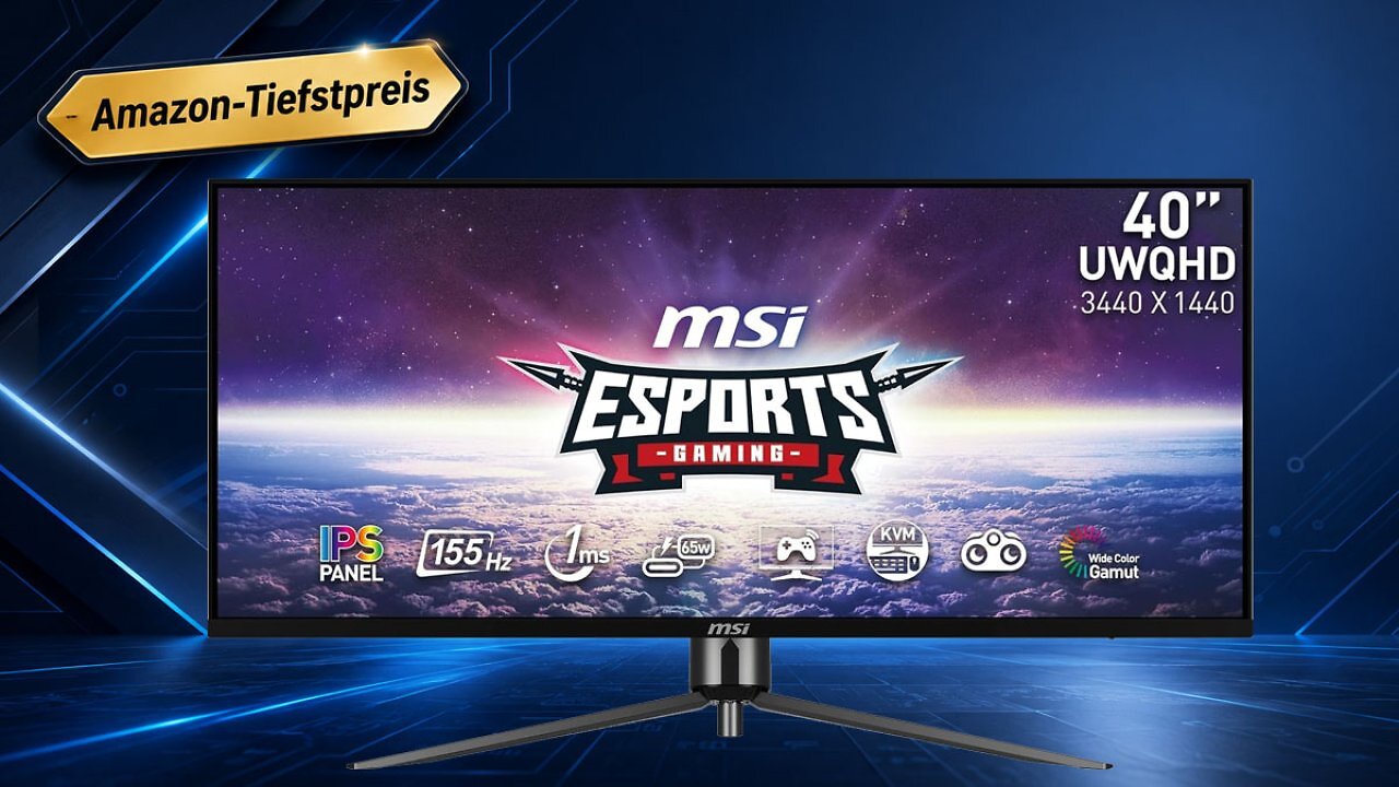 [09/07/2026] 40-Zoll-Ultrawide-Monitor zum Amazon-Rekordpreis: MSI MAG401QR kostet nur noch 349,99€