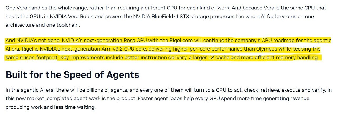 [08/07/2026] Nvidia Rosa-CPU mit Rigel-Kernen