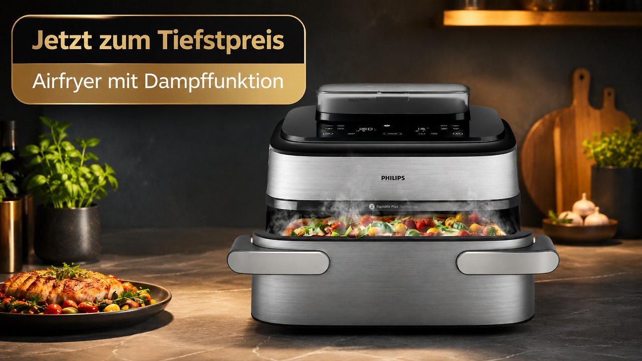 [13/07/2026] Neuer Airfryer-Trend bei Amazon: Philips kombiniert Heißluft, Dampf und automatische Reinigung