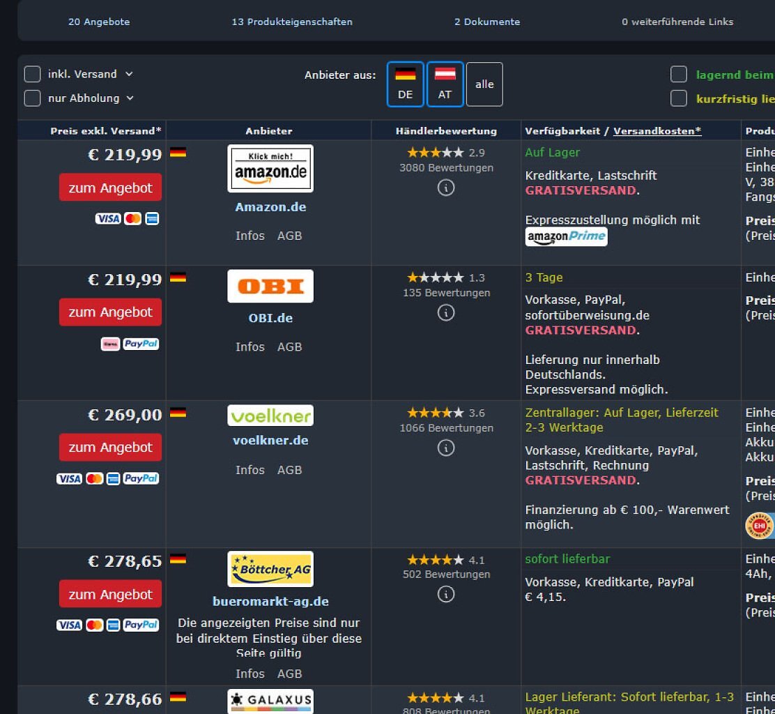 [07/07/2026] Andere Shops im Preisvergleich sind teurer. (Stand: 7. Juli, 18:20 Uhr)