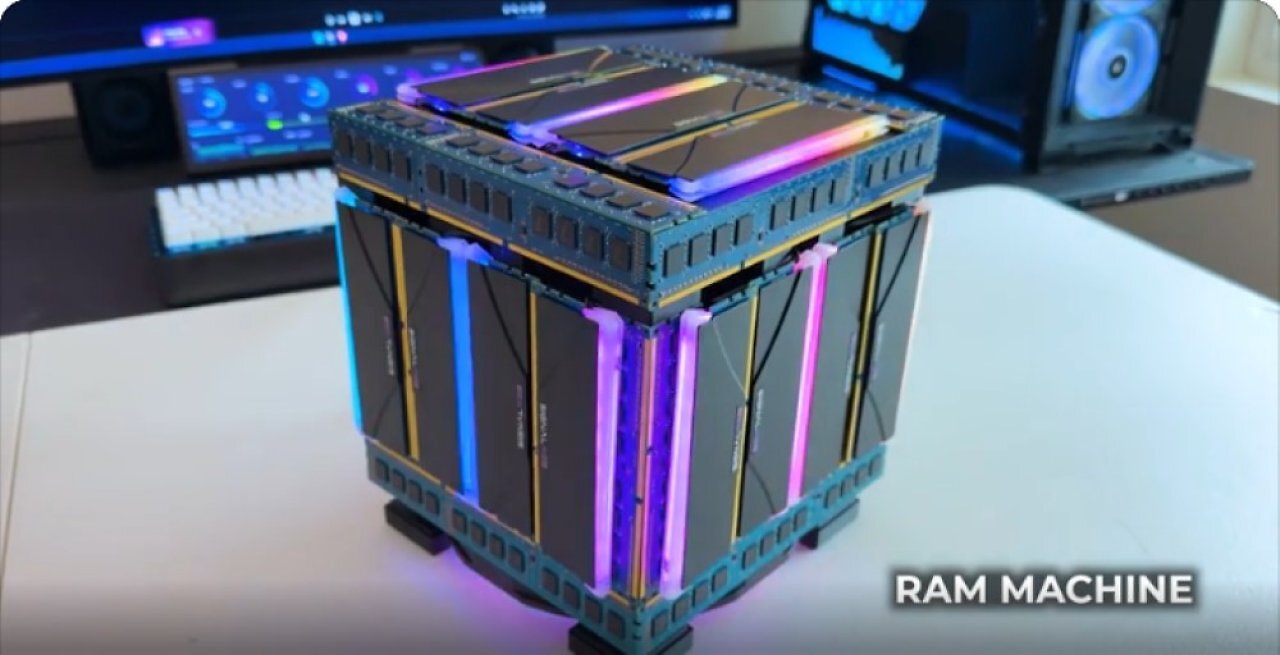 [26/07/2026] Reddit-Fund: Gaming-PC versteckt seine Hardware hinter 36 RAM-Riegeln