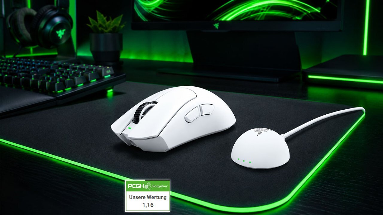 [06/07/2026] Nie günstiger bei Amazon: Razer Deathadder V4 Pro in Weiß